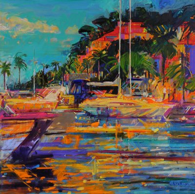 Cavalaire-sur-Mer, 2023 (óleo sobre lienzo) de Peter Graham