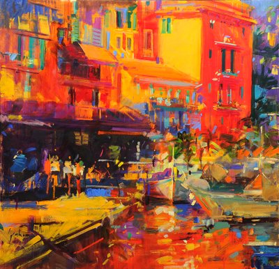 Villefranche Cap, 2024 (óleo sobre lienzo) de Peter Graham