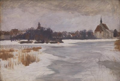 Una vista de Faaborg. Invierno de Peter Hansen