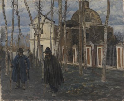 Mendigos fuera de S. Giuliano, cerca de Pompeya. 1904-05 de Peter Hansen