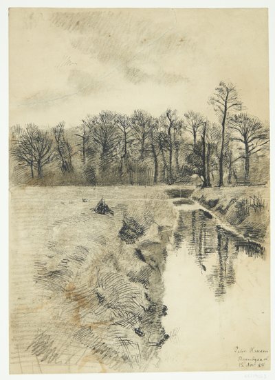 Paisaje con un arroyo de Peter Hansen