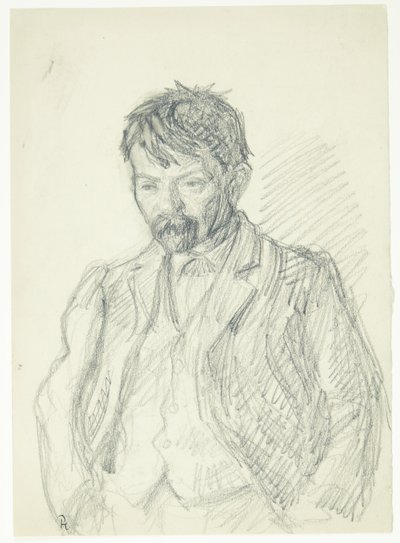 Retrato del pintor Jens Birkholm. Medio cuerpo de Peter Hansen