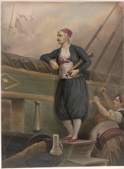 Un marinero griego a bordo de un barco, de un 