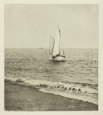Un pescador de camarones de Suffolk "Llegando a la orilla" de Peter Henry Emerson