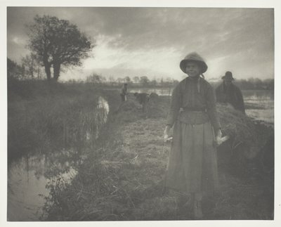 Remando el heno del pantano de Peter Henry Emerson