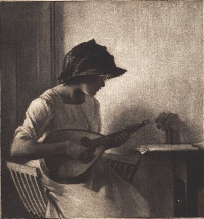 La tocadora de mandolina de Peter Vilhelm Ilsted