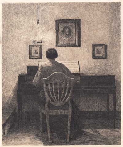 Dama jugando de Peter Vilhelm Ilsted