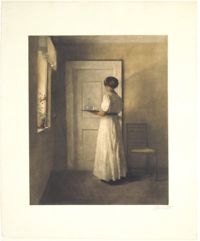 Joven con una bandeja de Peter Vilhelm Ilsted