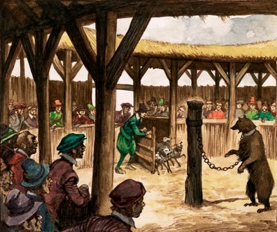 En el foso de los osos, las multitudes vitorearon cuando los perros fueron soltados para atacar a los osos encadenados de Peter Jackson