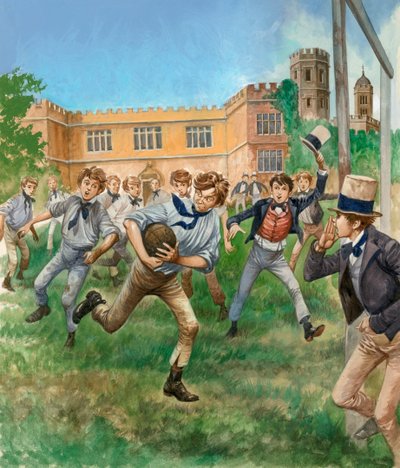 Niños jugando al rugby de Peter Jackson