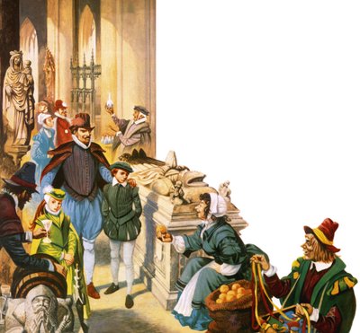 Compra y venta en la antigua catedral de San Pablo de Peter Jackson