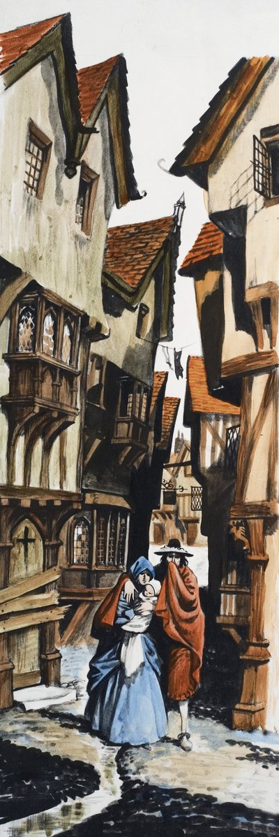 Familia caminando por la ciudad de Peter Jackson