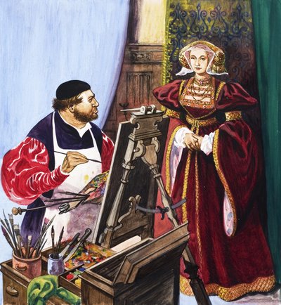 Holbein pintando un retrato de Ana de Cleves de Peter Jackson