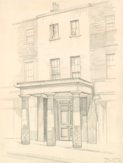 Teatro Marylebone, Londres, entrada en Church Street, construido en 1837 de Peter Jackson