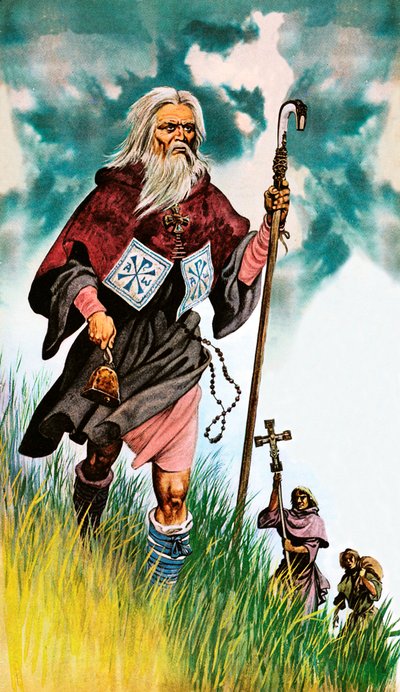 San Patricio lleva el mensaje de Dios a través de Irlanda a pie de Peter Jackson