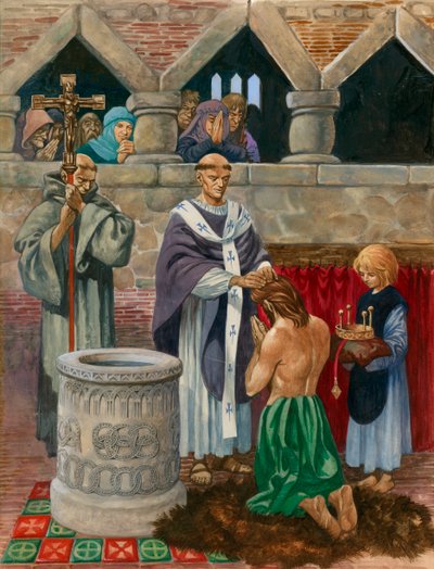 San Agustín bautizando al Rey Ethelbert de Peter Jackson
