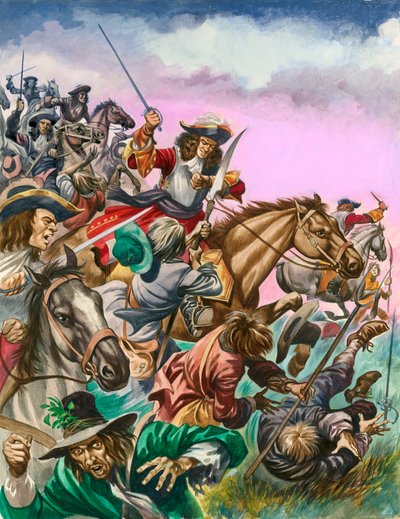 El Duque de Monmouth en la Batalla de Sedgemoor de Peter Jackson