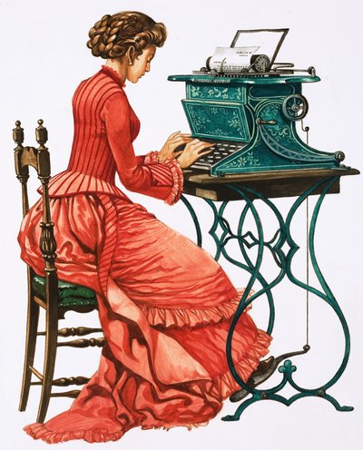 Secretaria victoriana escribiendo a máquina de Peter Jackson