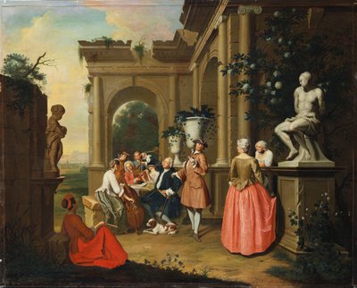 Un concierto en un pórtico, 1739 de Peter Jacob Horemans