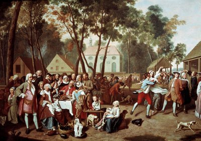 Una feria en Grosshesselohe en Alemania de Peter Jacob Horemans