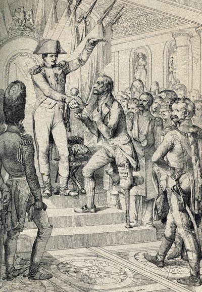Primera distribución de las cruces de la Legión de Honor (fundada en 1802) en la iglesia de los Inválidos el 14 de julio. de Peter Johann Nepomuck Geiger