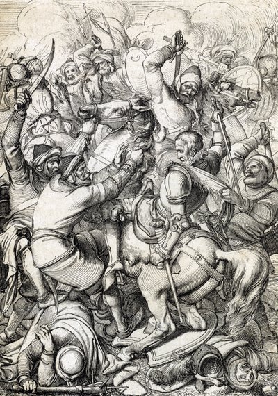 Rey Sebastián I de Portugal (1554-1578) capturado en la Batalla de Alcacer-Quibir (Ksar el-Kebir o Batalla de los Tres Reyes) el 4/08/1578 en Marruecos (King Sebastian I of Portugal capture at The Battle of Ksar El Kebir (Battle of Three Kings or Alcacer Q de Peter Johann Nepomuck Geiger