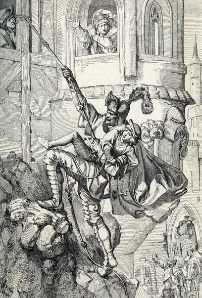 Prinzenraub: Secuestro de los príncipes Ernesto y Alberto, hijos de Federico II de Sajonia en julio de 1455 por el caballero Kunz von Kaufungen (Kunz secuestró a Federico de Sajonia dos hijos, Ernesto y Alberto, del castillo de Altenburg en lo que se llamó de Peter Johann Nepomuck Geiger