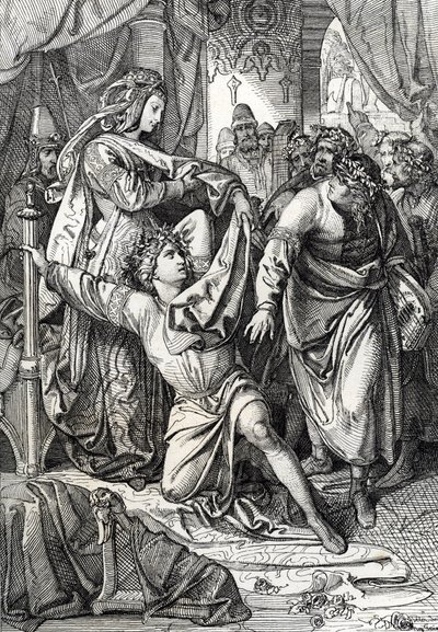 El concurso poético del castillo de Wartburg en Alemania en 1207: los Minnesangers compiten en juegos poéticos, el trovador Henri d