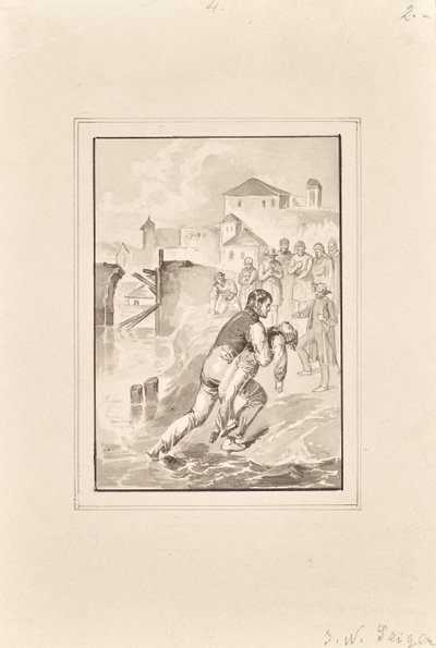 Recuperación de un niño ahogado de Peter Johann Nepomuk Geiger