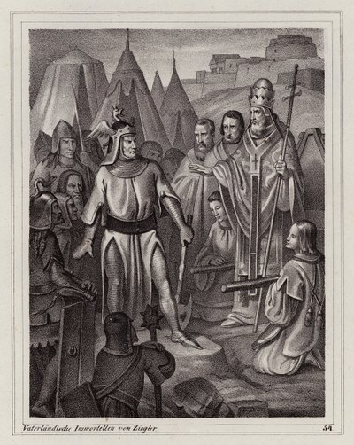 Fundación de Venecia, siglo V (grabado) de Peter Johann Nepomuk Geiger