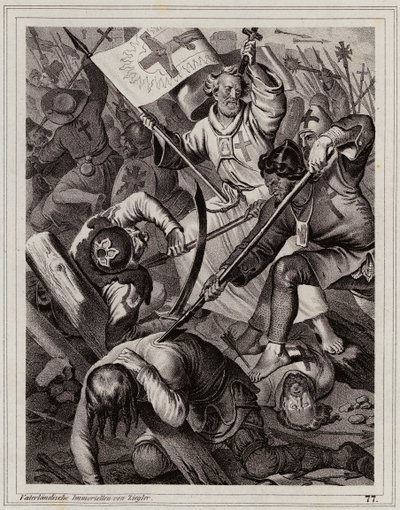 Pedro el Ermitaño al frente de la Cruzada Popular de Peter Johann Nepomuk Geiger