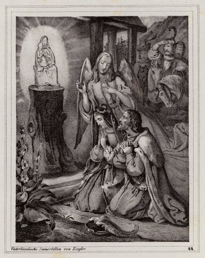 Peregrinación de Vladislao Enrique de Moravia y su esposa al santuario de Mariazell de Peter Johann Nepomuk Geiger