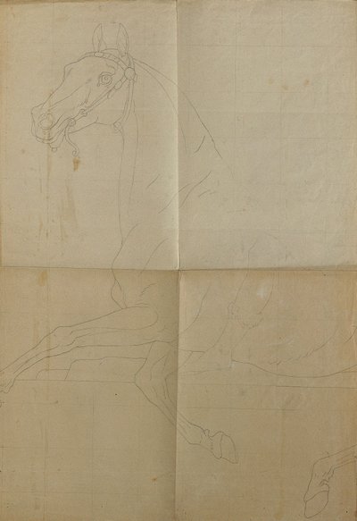 Dibujo de contorno para "Rüdiger y Angelika" de Peter Krafft