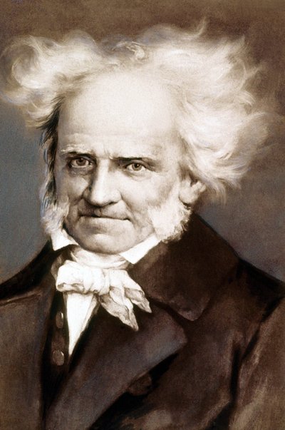 El filósofo alemán Arthur Schopenhauer (1788-1860) foto después de la pintura de Peter Kramer de Peter Kramer