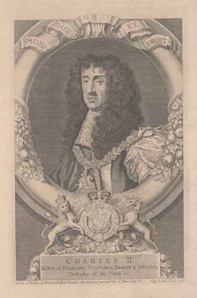 Carlos II, Rey de Inglaterra, Escocia, Francia e Irlanda de Peter Lely