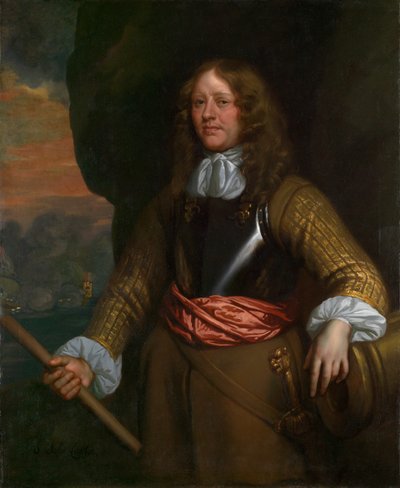 Abanderados de Lowestoft: Almirante Sir John Lawson (m.1665) de Peter Lely