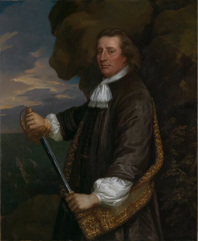 Abanderados de Lowestoft: Vicealmirante Sir Christopher Myngs de Peter Lely