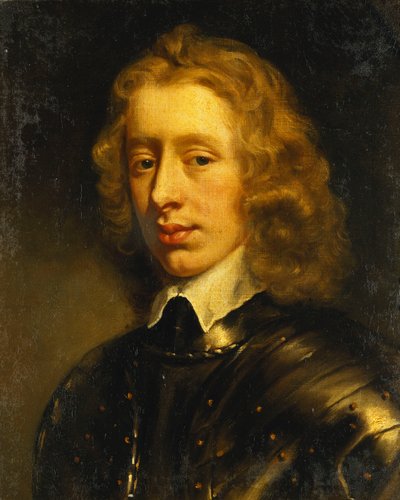 Retrato de un joven caballero, se cree que es el duque de Richmond, busto, vistiendo armadura, c.1650 de Peter Lely