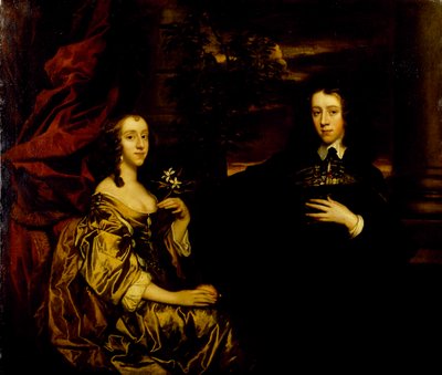 Retrato de un joven caballero y su esposa, c.1655-58 de Peter Lely