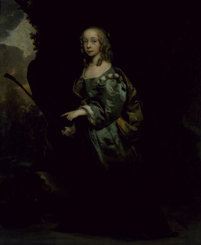 Retrato de una niña en verde de Peter Lely