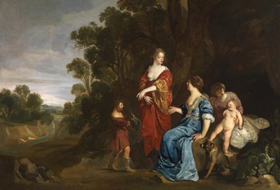 Rubén presentando mandrágoras a Lea, 1640-50 de Peter Lely