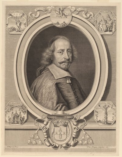 Cardenal Jules Mazarin de Peter Ludwig van Schuppen after Pierre Mignard I