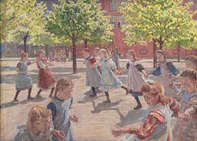 Niños Jugando, Plaza Enghave, 1907-08 de Peter Marius Hansen