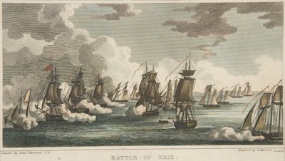 Batalla de Erie, pub. 1816 de Peter Maverick