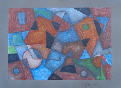 EMPUJE HACIA ARRIBA, 2021 (ACRÍLICO SOBRE TABLA) de Peter McClure