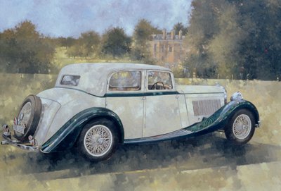 El Bentley verde y blanco en Althorp de Peter Miller