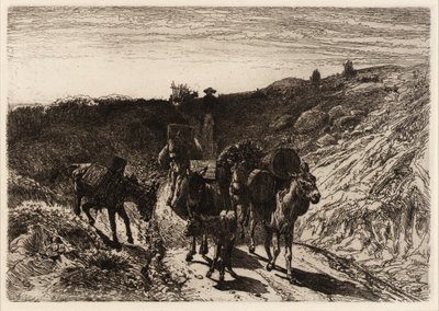 Un tren de burros, Nuevo México de Peter Moran