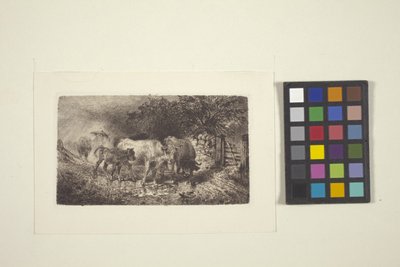 Tiempo lluvioso (tinta) de Peter Moran