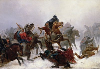 El rey Sverre escapa de Peter Nicolai Arbo
