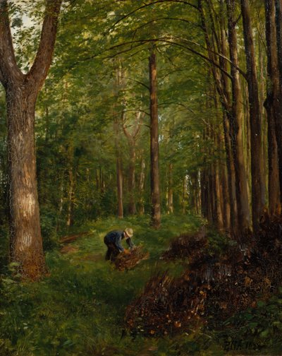 Viejo popler, sección del jardín de Gulskov de Peter Nicolai Arbo